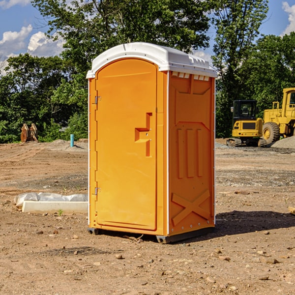 how often are the porta potties cleaned and serviced during a rental period in Avon